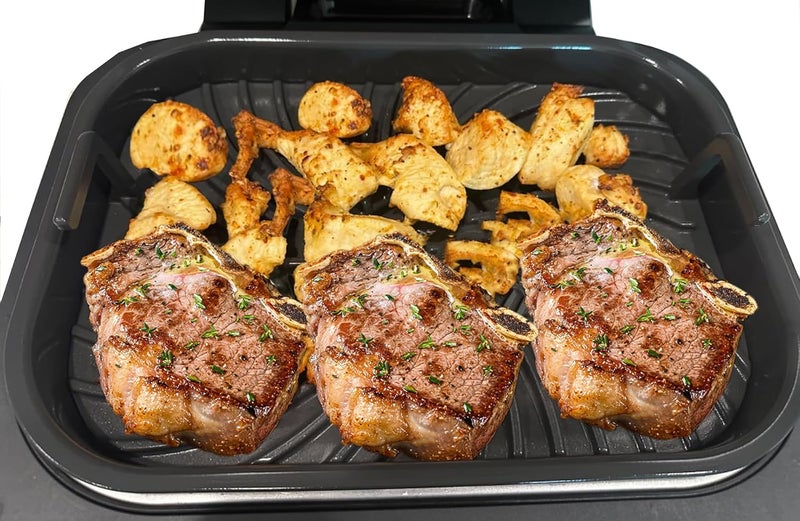 Croask Replacement Grill Grate for Ninja Foodi FG551,Accessories for Ninja Foodi Smart XL 6-in-1 Indoor Grill,Non-stick Griddle Pan Replacement Parts - Image 3